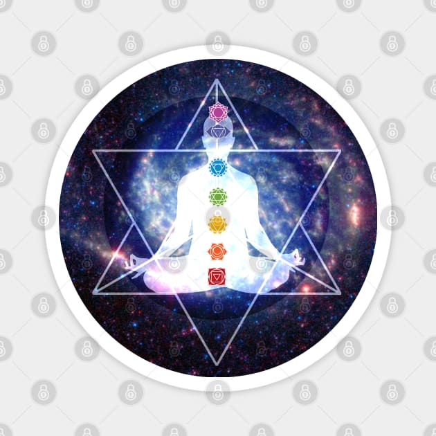 Merkaba Lightbody Chakra Meditation Magnet by Bluepress